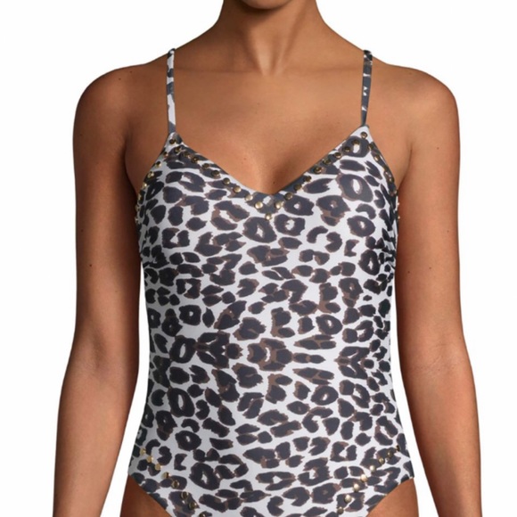 JUICY COUTURE Nailhead Animal Print one piece swimsuit - Picture 5 of 15